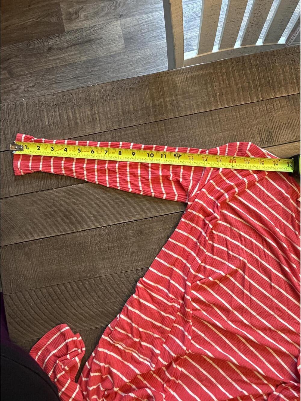 Lularoe striped open front cardigan with pockets - Picture 8 of 8